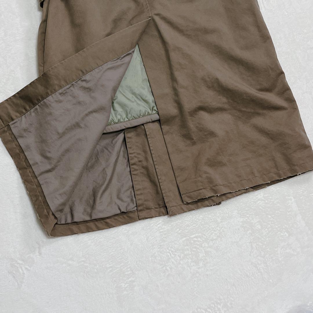 『wjk』ダメージ加工トレンチコート ボアライナー取外し可 ロング丈 ベルト