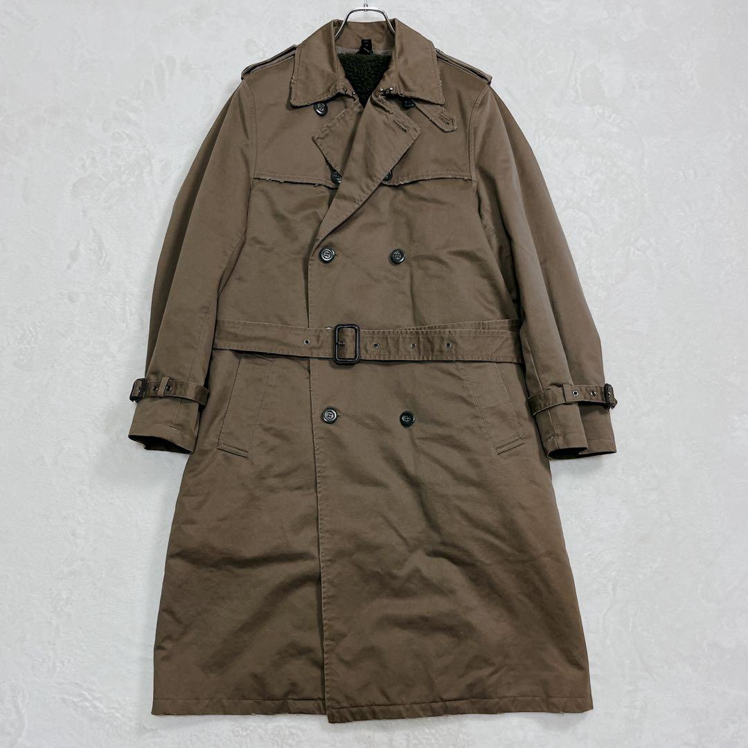 『wjk』ダメージ加工トレンチコート ボアライナー取外し可 ロング丈 ベルト