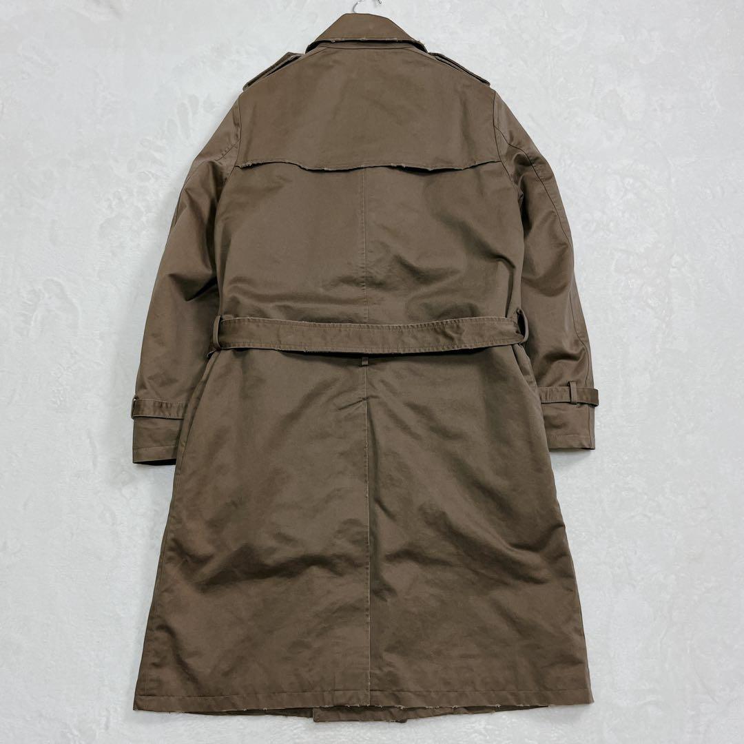 『wjk』ダメージ加工トレンチコート ボアライナー取外し可 ロング丈 ベルト