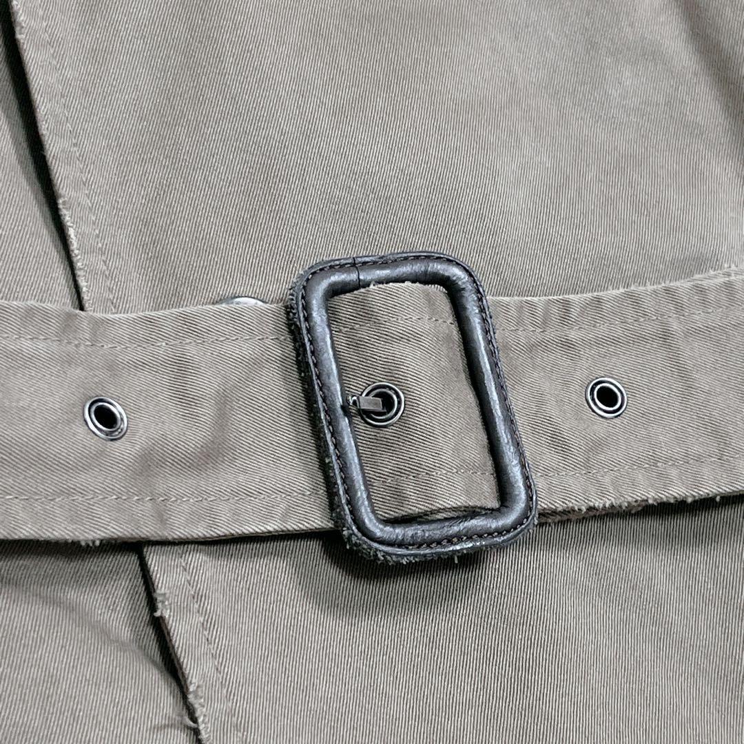 『wjk』ダメージ加工トレンチコート ボアライナー取外し可 ロング丈 ベルト