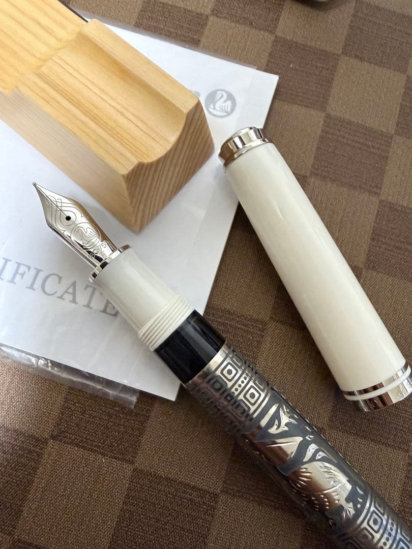 ペリカン万年筆M910スターリングシルバー、M800サイズ