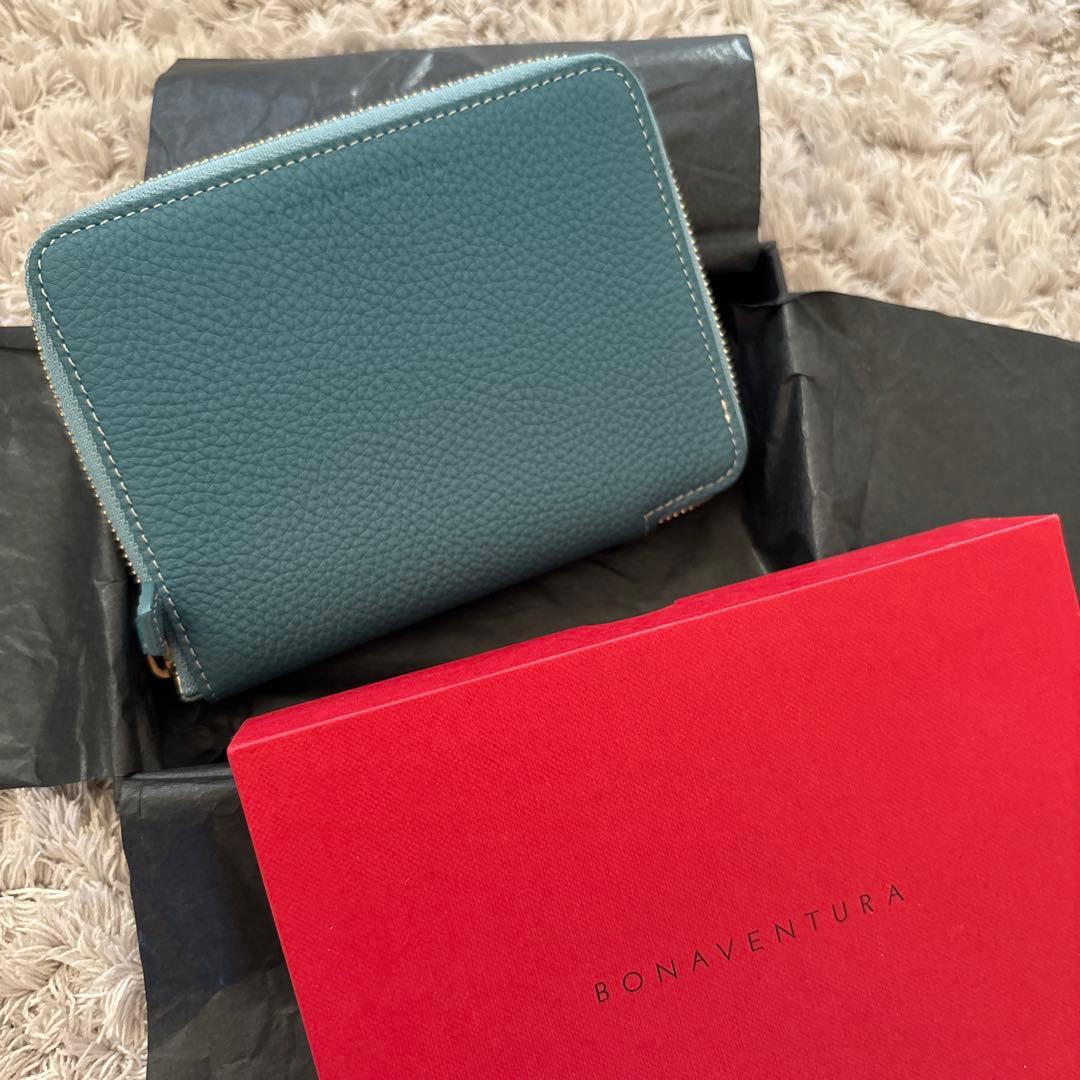 【未使用】BONAVENTURA 二つ折り財布 ブルーシアン