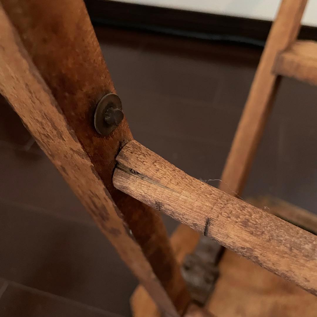 ヴィンテージ　脚立　ステップ　ラダー　木製　アンティーク