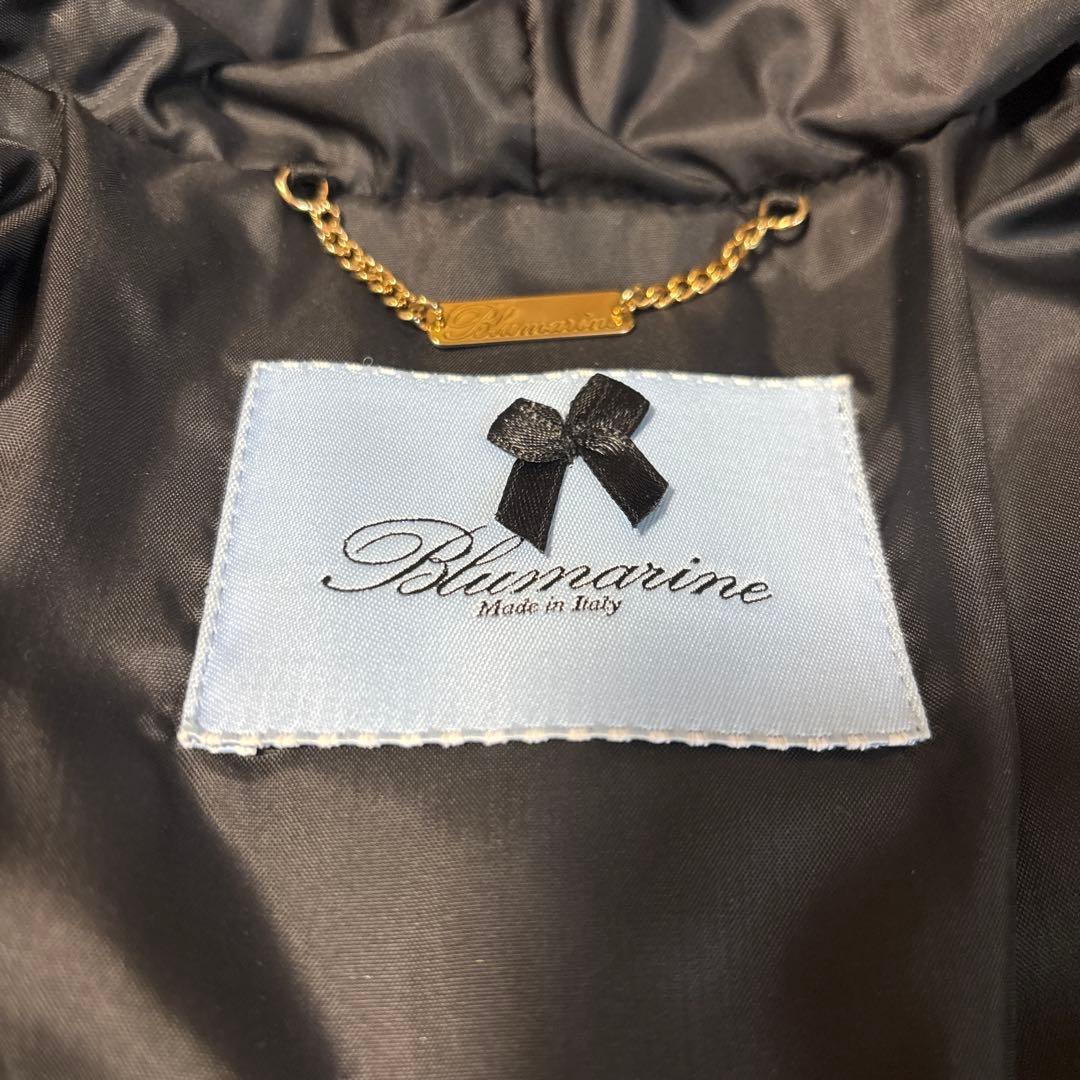 blumarine ブルマリン　フォックスファー付きダウンコート　黒　38
