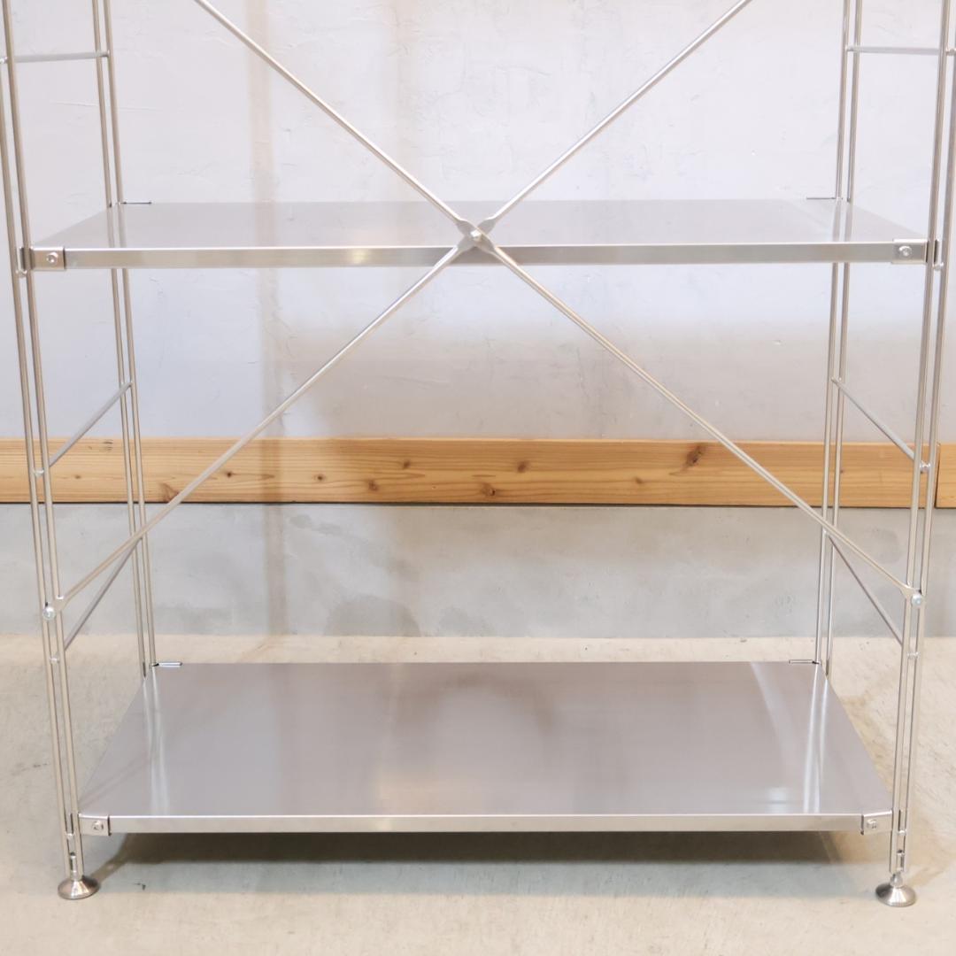 無印良品 MUJI ステンレス 3段ユニットシェルフ オープンラック 収納 棚