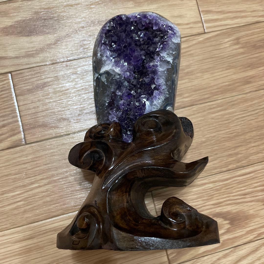 アメジストドーム　台座付き　値下げ