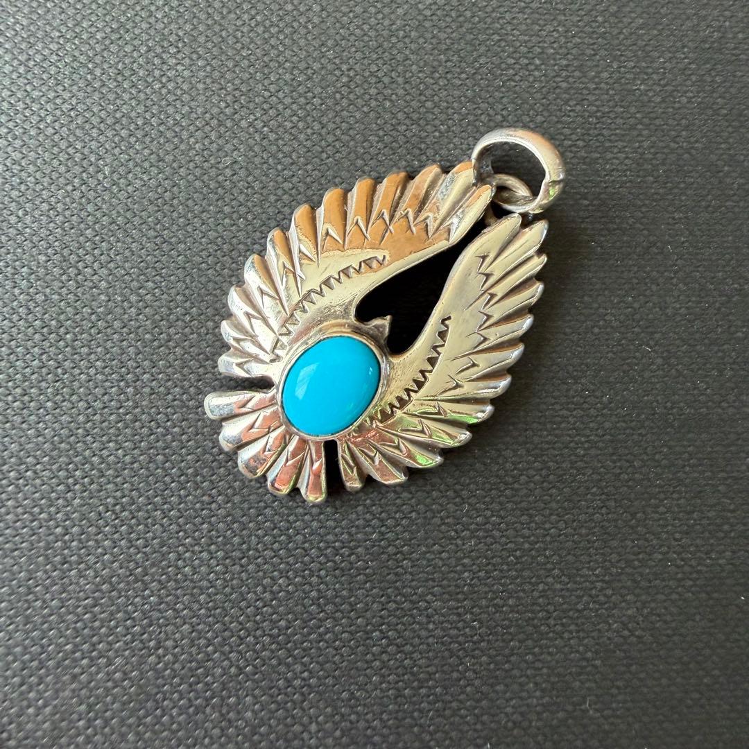 ビンゴブラザーズ イーグル ネックレス トップ シルバー ペンダント ターコイズ