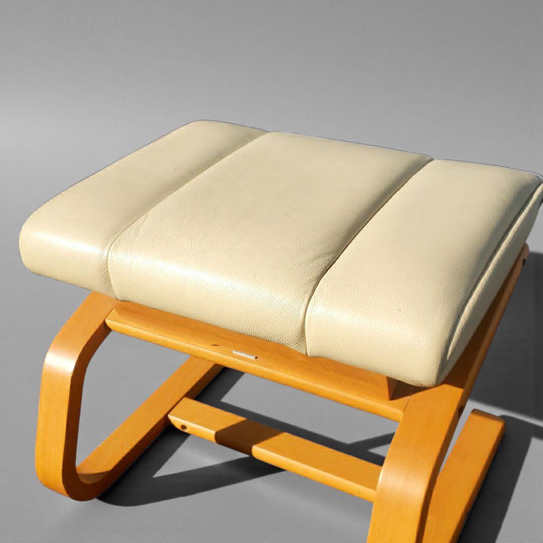 高級家具 富士ファニチア X1188Z オットマン 曲げ木 北欧 モダン