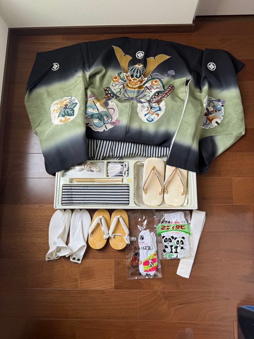 七五三 男の子 5歳 羽織袴セット フルセット 黒