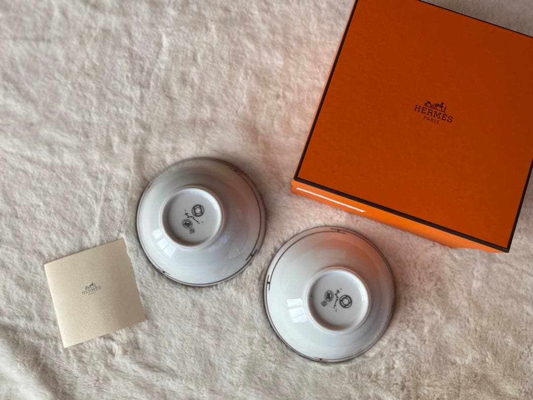 HERMES ホワイトボウル 2個セット