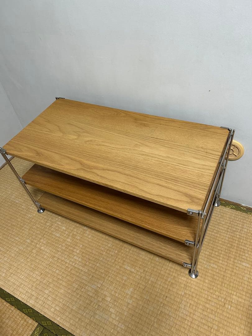 【廃盤希少】ステンレスユニットシェルフ 木棚3段 幅86× 奥行41× 高さ46