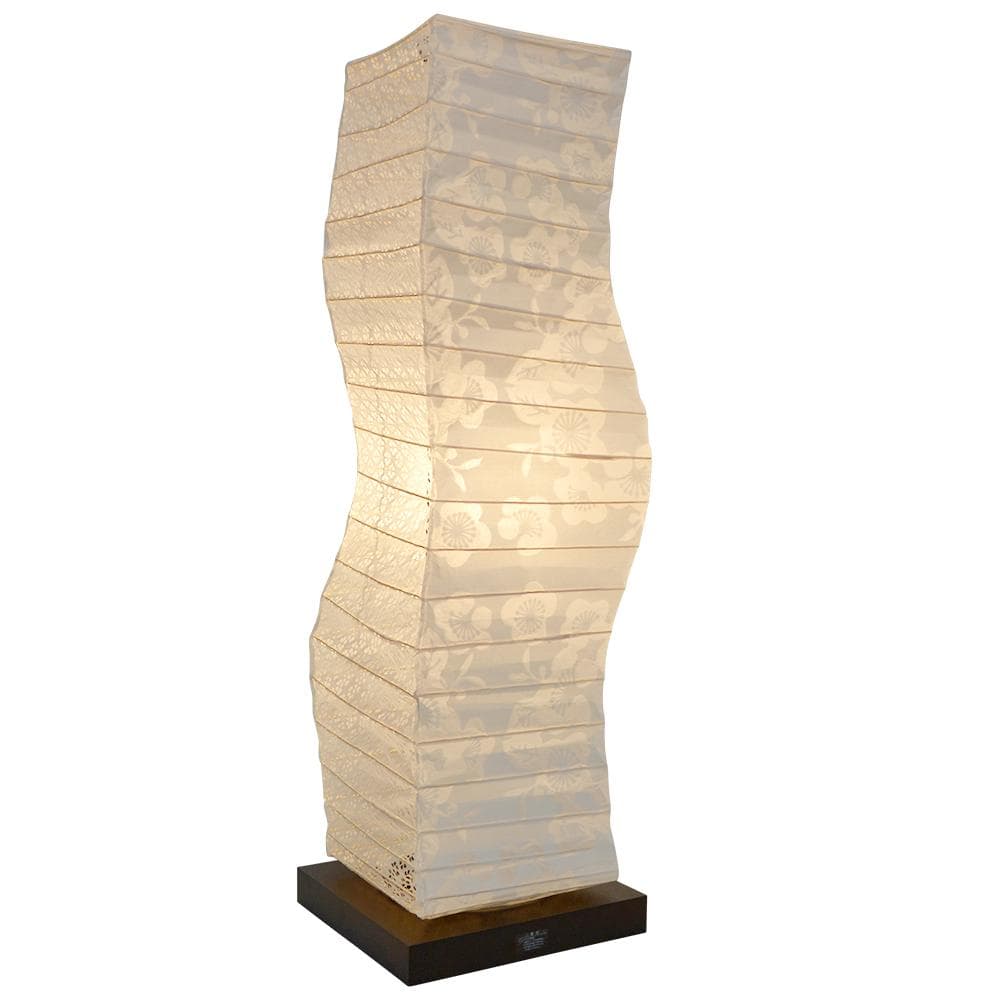 美濃和紙 和風 スタンド型フロアライト kuku クク 透かし梅×小梅白