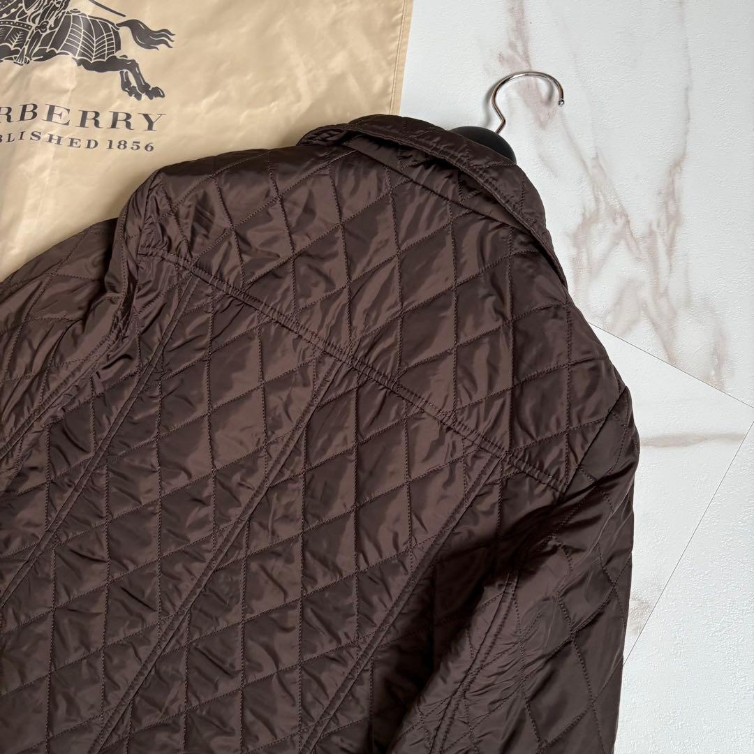 美品◆バーバリーロンドン キルティングライナー ベルト付 ロングコート L
