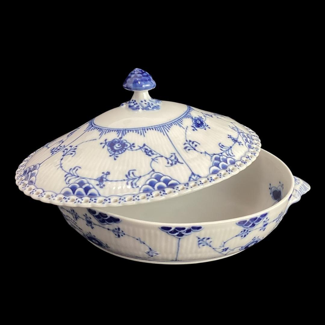 廃盤【希少】ロイヤルコペンハーゲン フルレース スープチューリン 蓋付き