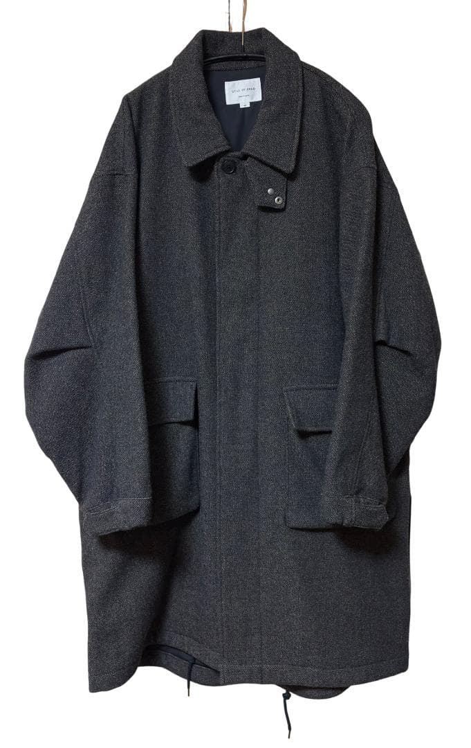 STILL BY HAND ウールツイード フィッシュテールコート FW23