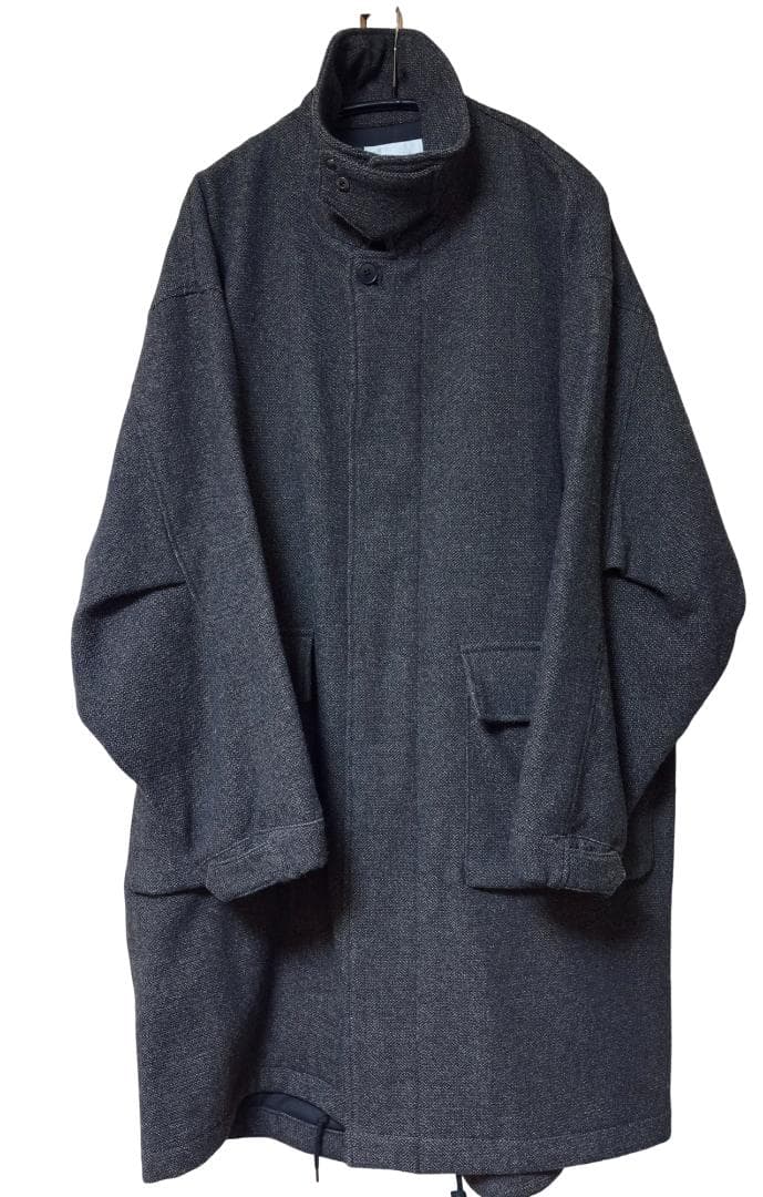 STILL BY HAND ウールツイード フィッシュテールコート FW23