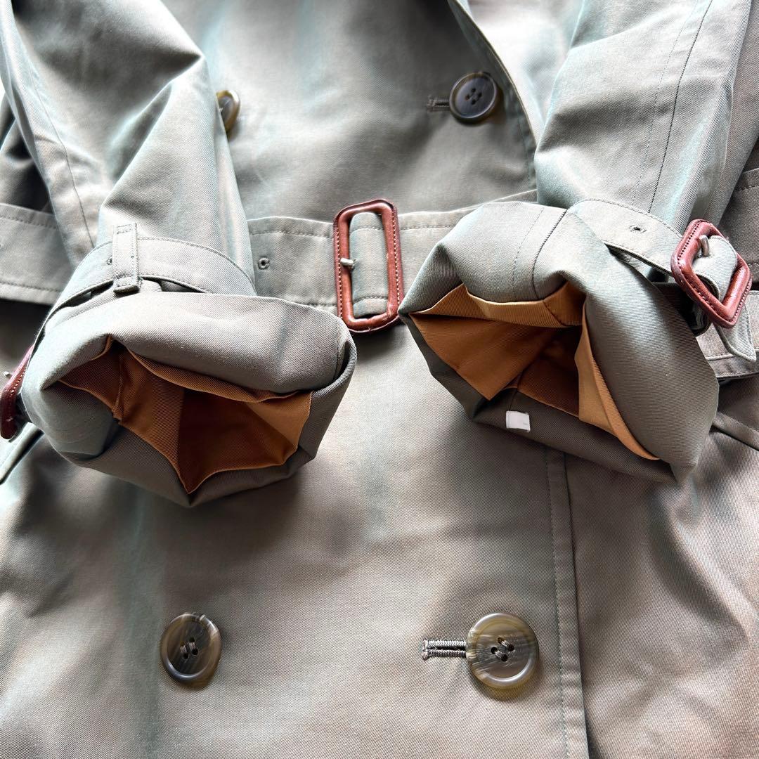 未使用級極美品　バーバリー　トレンチコート　ロング　玉虫　ベルト完備　M相当