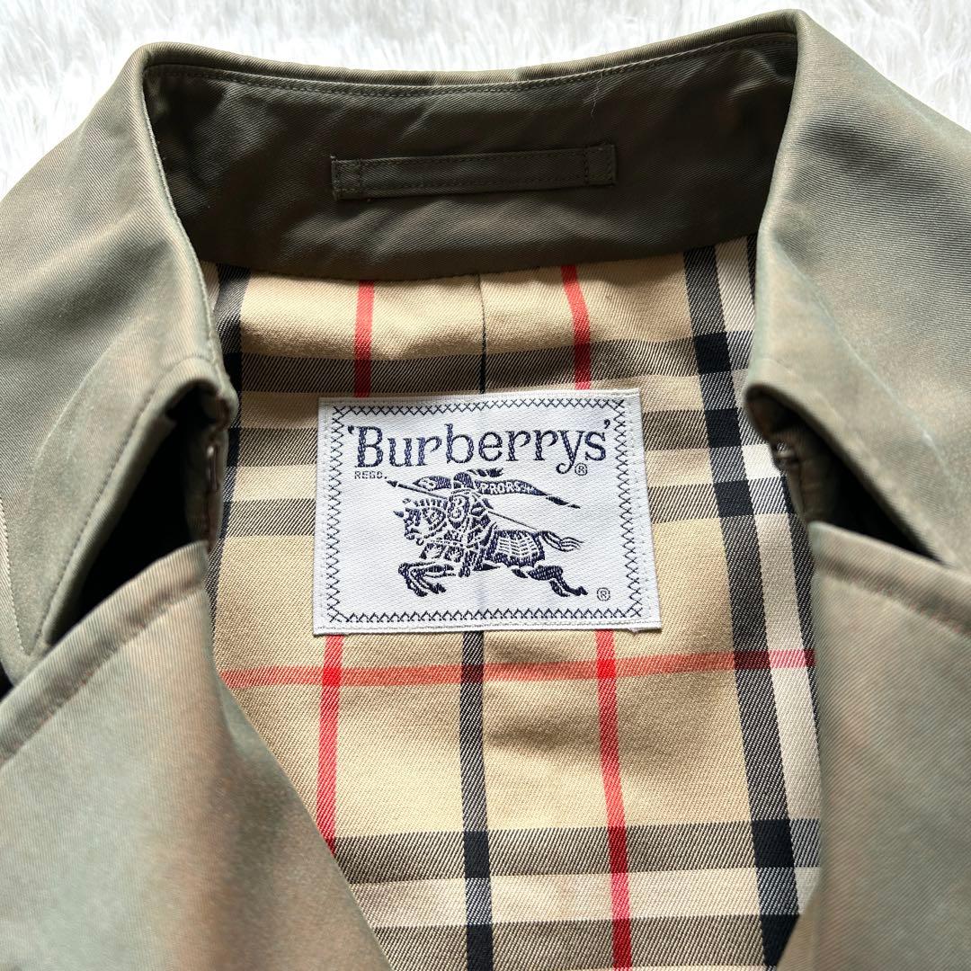 未使用級極美品　バーバリー　トレンチコート　ロング　玉虫　ベルト完備　M相当