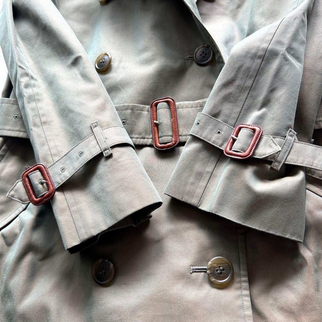 未使用級極美品　バーバリー　トレンチコート　ロング　玉虫　ベルト完備　M相当