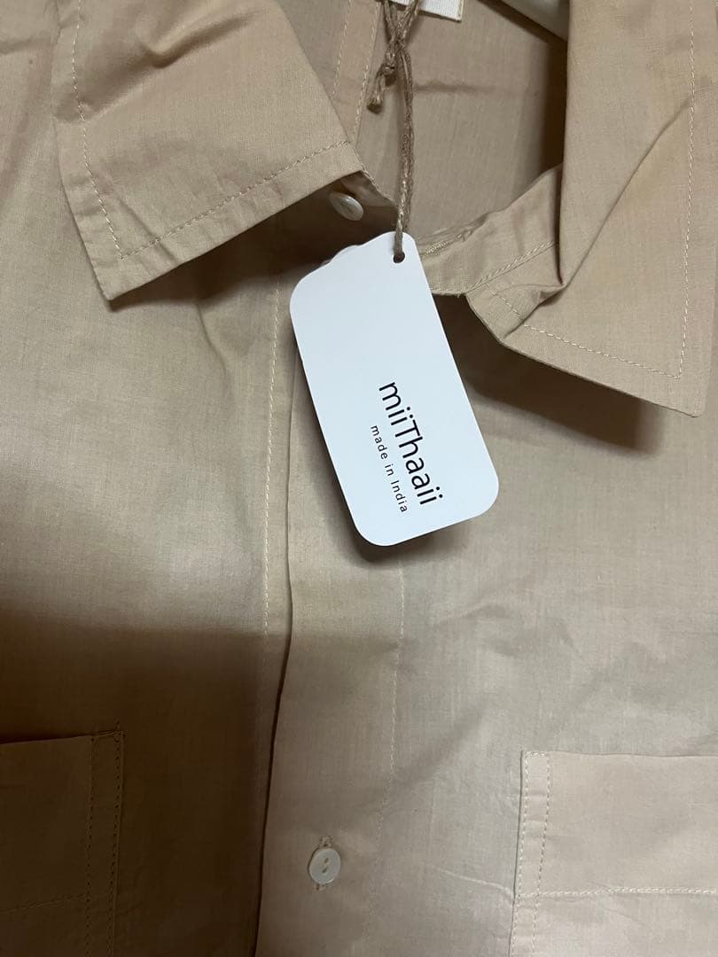 miiThaaii コットン フレダ シャツ（BEIGE）
