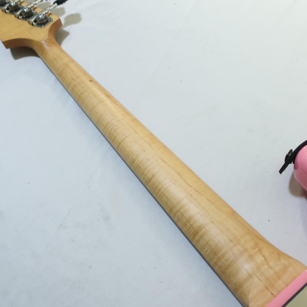 段 美品 K Garage エレキベース ピンク ケース＆ストラップ付