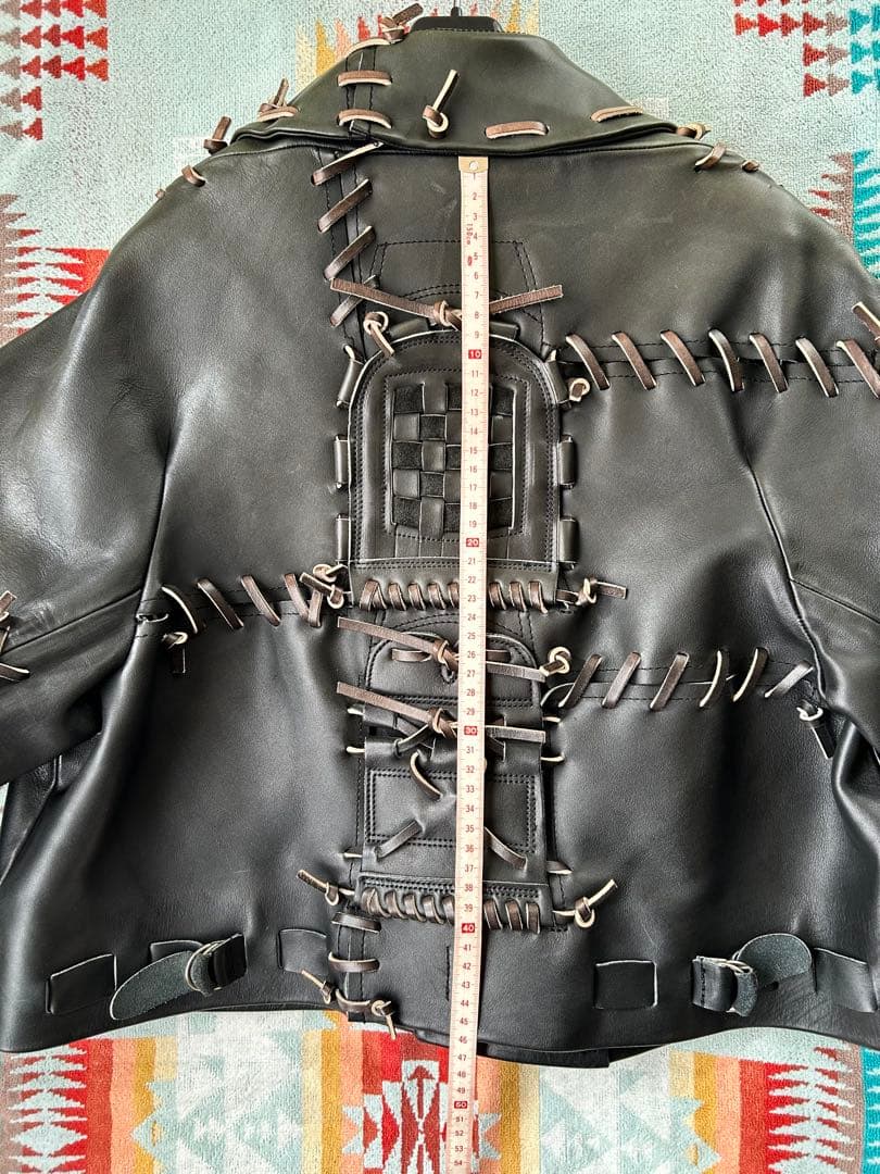 希少 コムデギャルソン 丸襟 パンクバレリーナ期 レザージャケット ブルゾンM