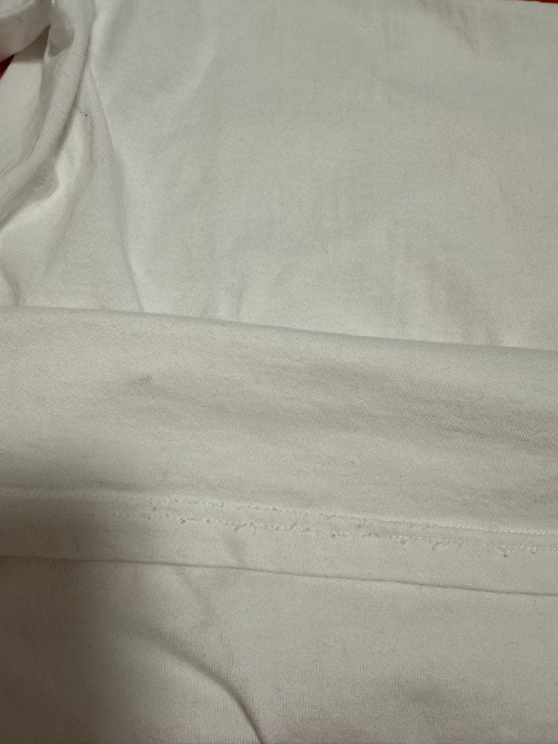 Supreme ホワイト ロゴ長袖カットソー