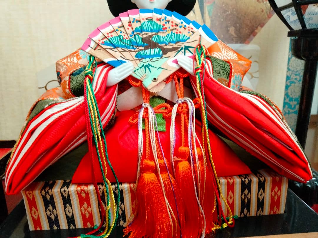 雛人形　久月　ガラスケース入　元箱有　煙草ペット無