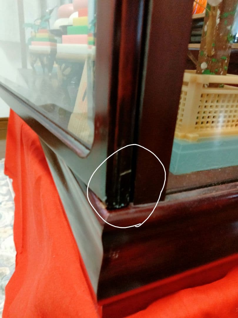 雛人形　久月　ガラスケース入　元箱有　煙草ペット無