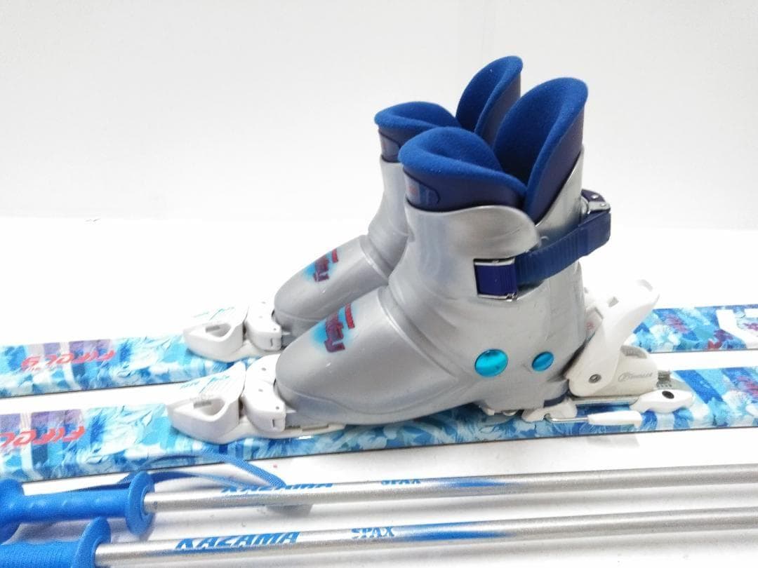 ジュニアスキー4点セット 男の子 B×B 138cm カザマ 21cm