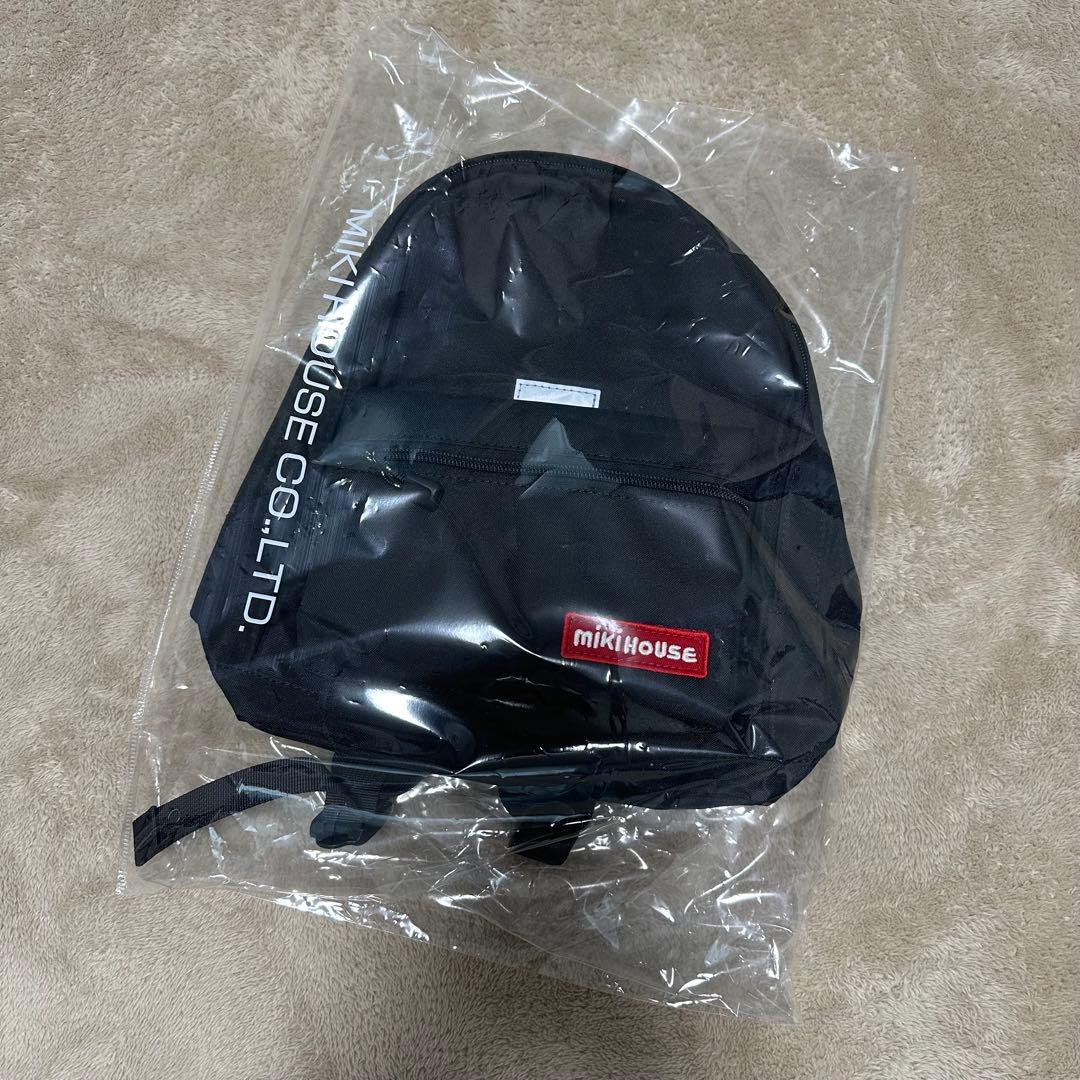 ミキハウス　ロゴリュック　Sサイズ(8リットル)ブラック