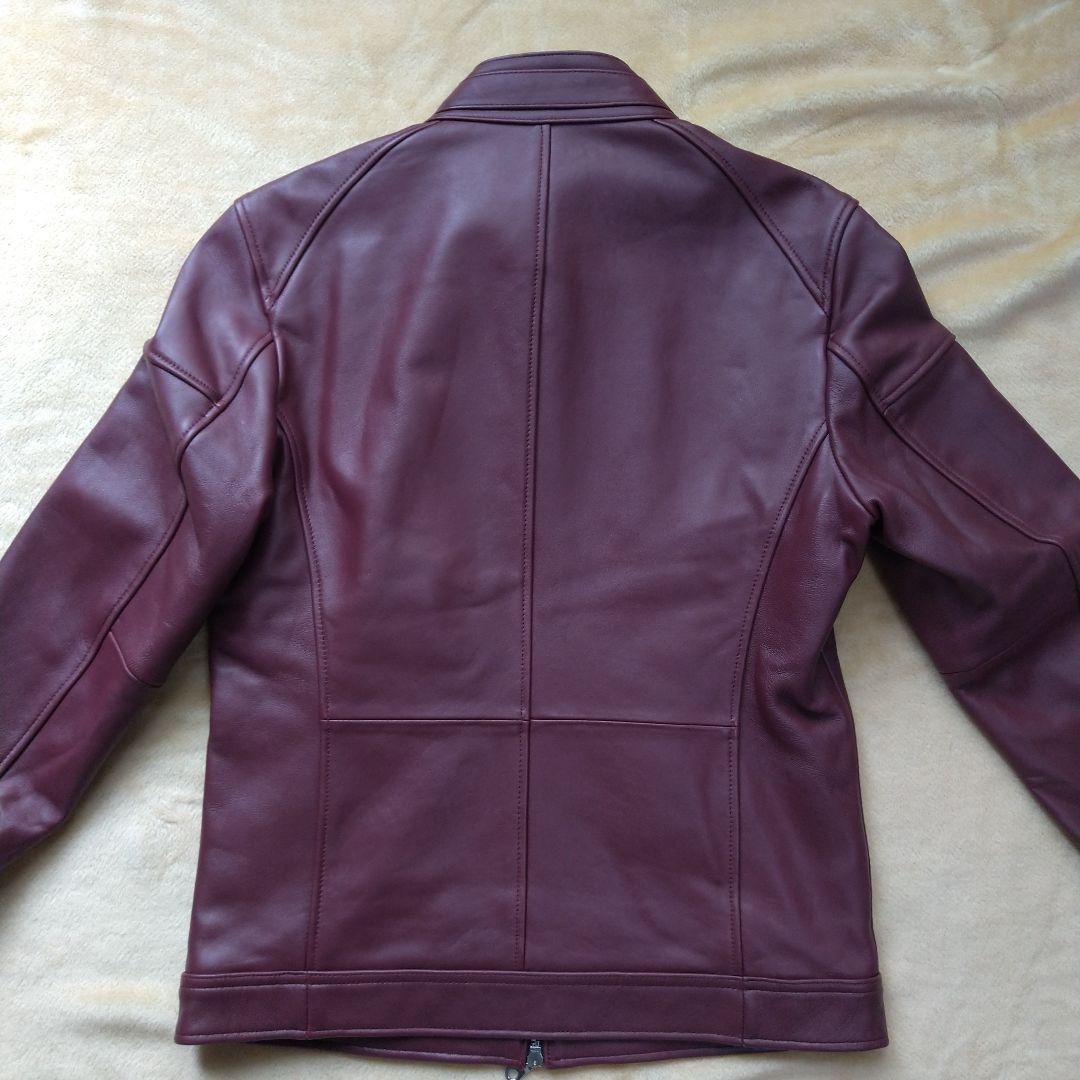 新品 タグ付き メンズビギ ライダース 革ジャン L 羊革 アメカジ