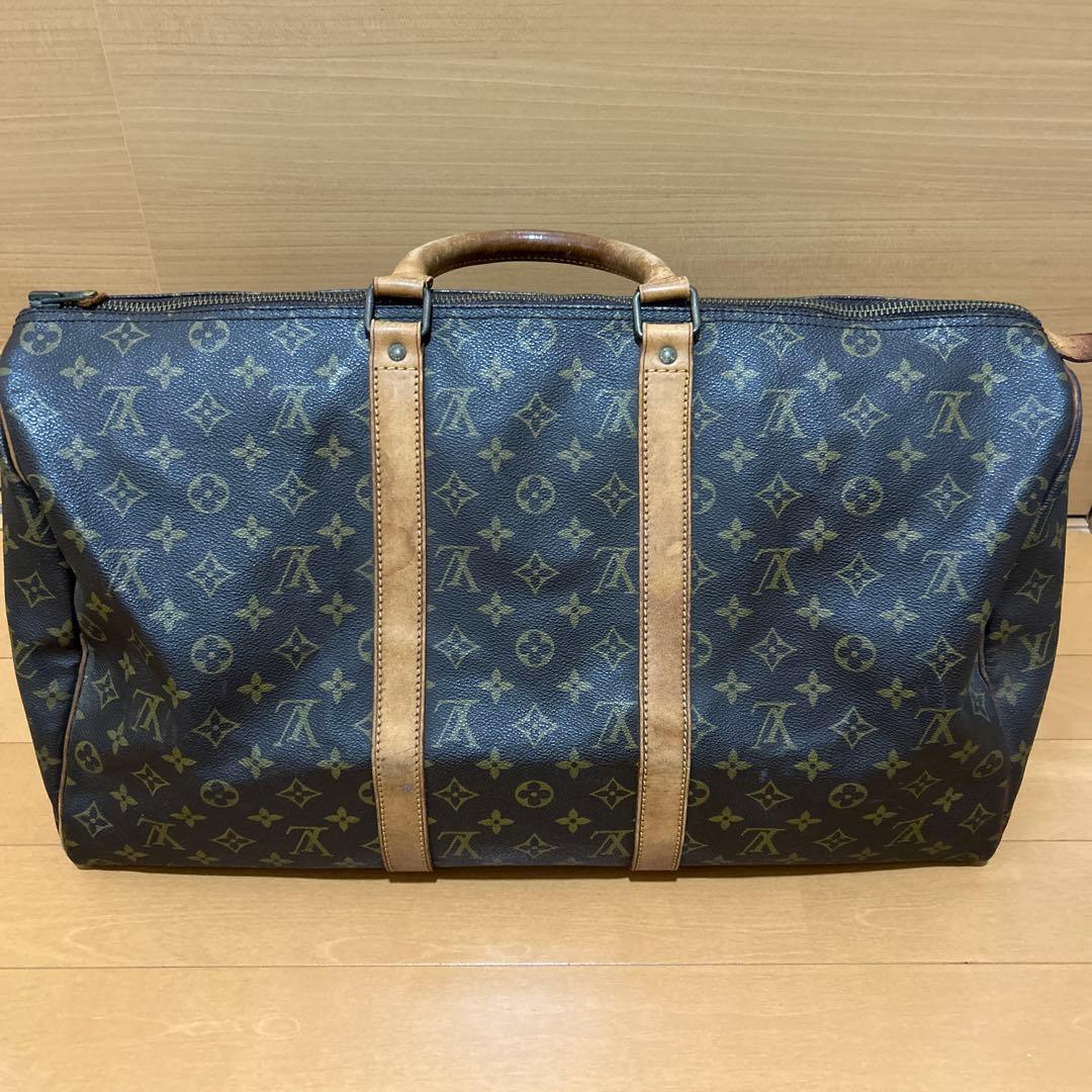 ルイヴィトン ボストンバッグ モノグラム キーポルバンドリエールブラウン