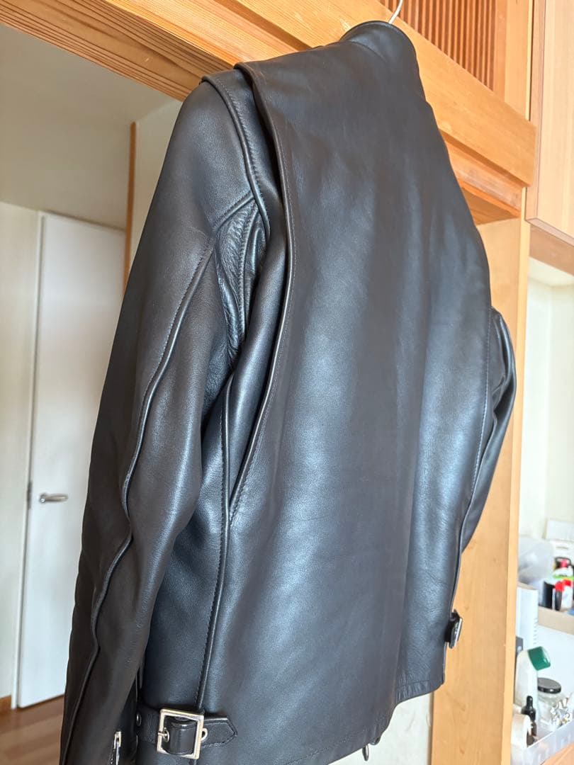 （美品）Schott ブラック シングルライダースジャケット641