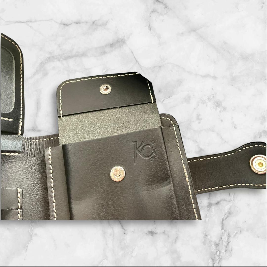 KC,s パイソン 二つ折り財布 バイソンコンチョ 本革 箱付