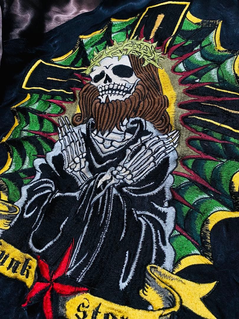 JUNK STAR 日本　限定版　スカジャン サテン　vintage 2面使う