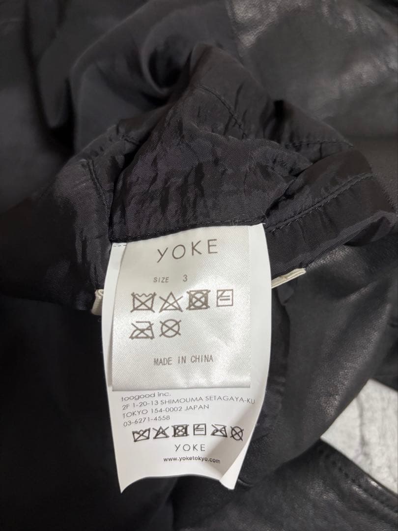 祝日セール YOKE Goat Leather Car Coat ブラック 3
