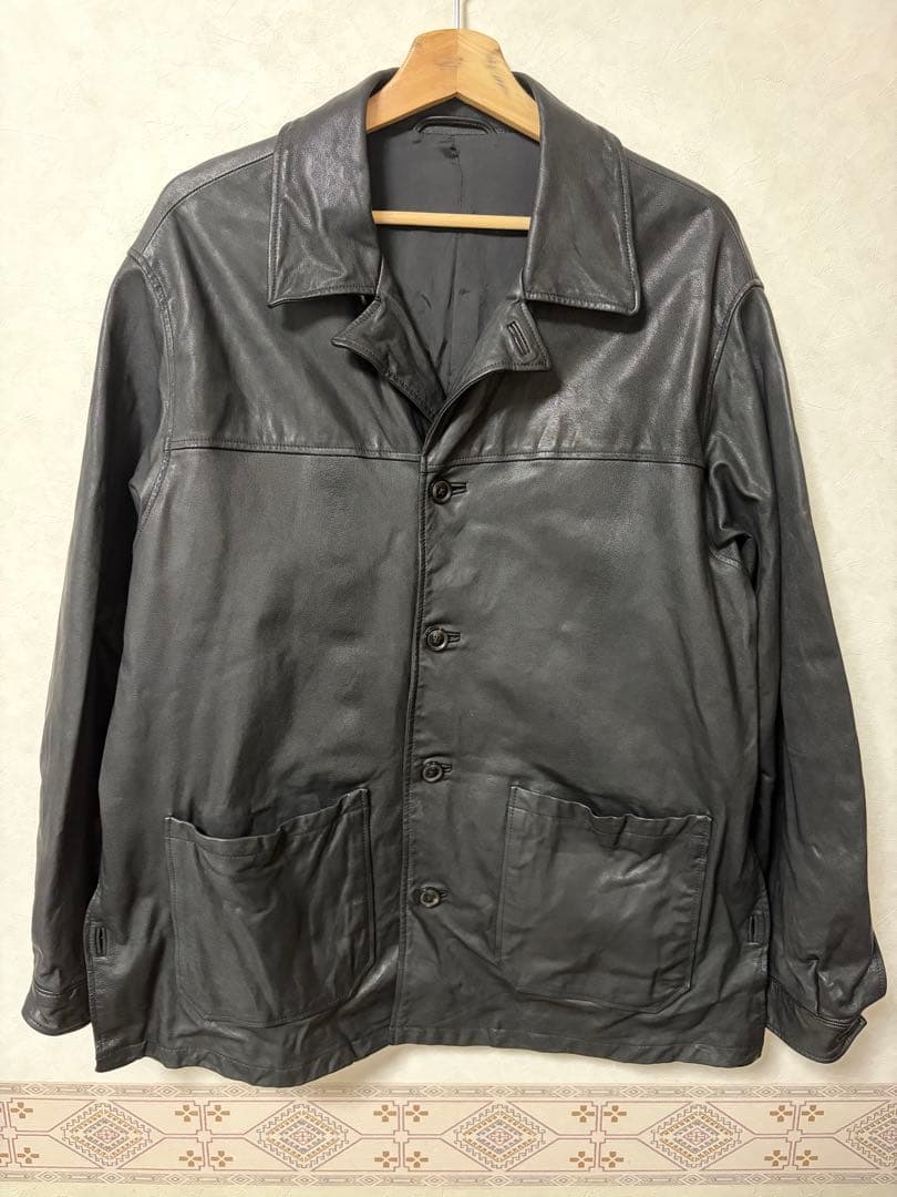 祝日セール YOKE Goat Leather Car Coat ブラック 3