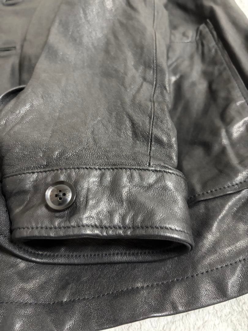 祝日セール YOKE Goat Leather Car Coat ブラック 3