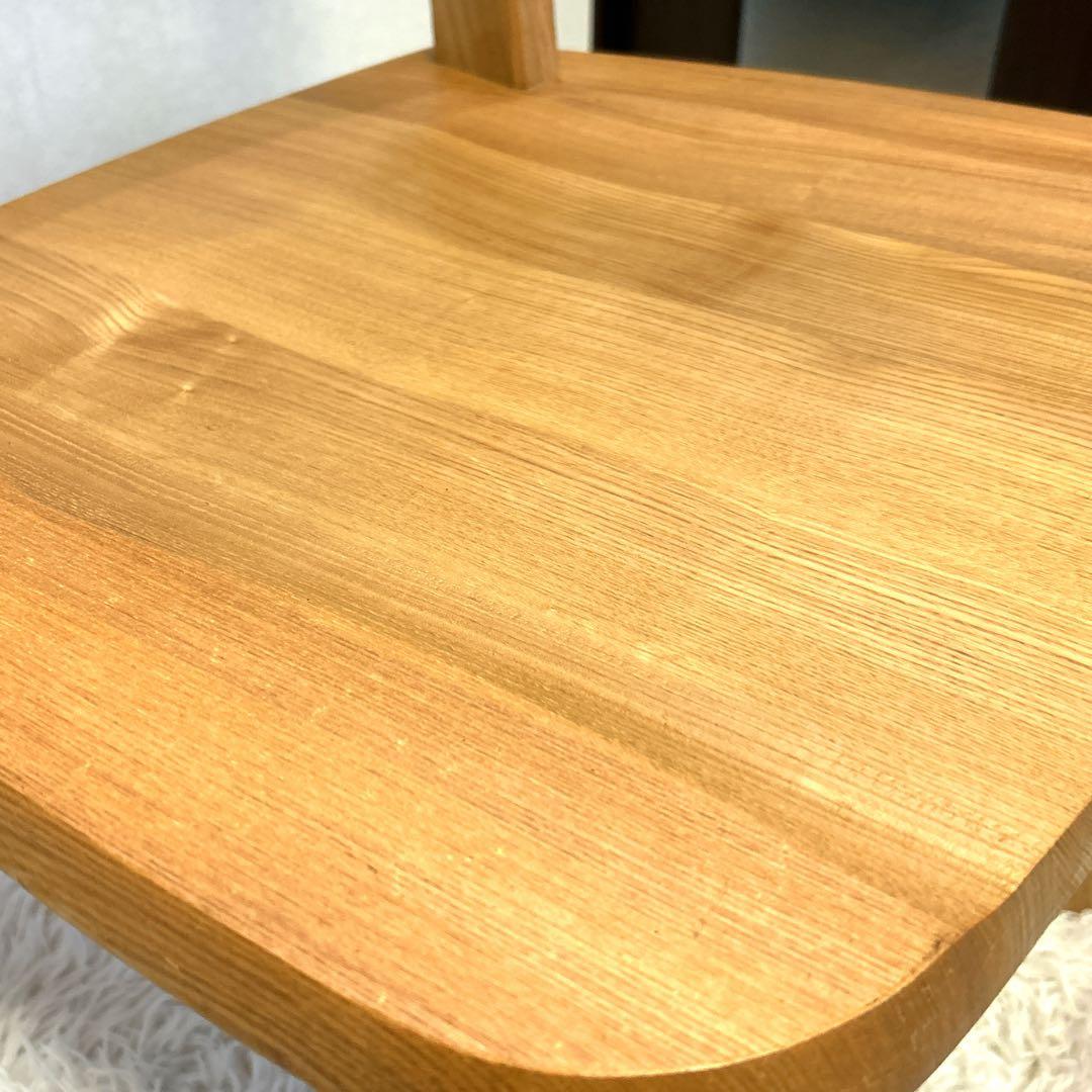 【送料込み】ユートップ タモ天然木 回転式 ダイニングチェア②