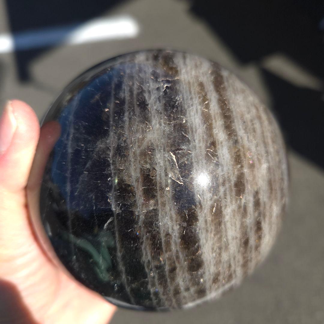 モリオン　スフィア　丸玉　台座付き