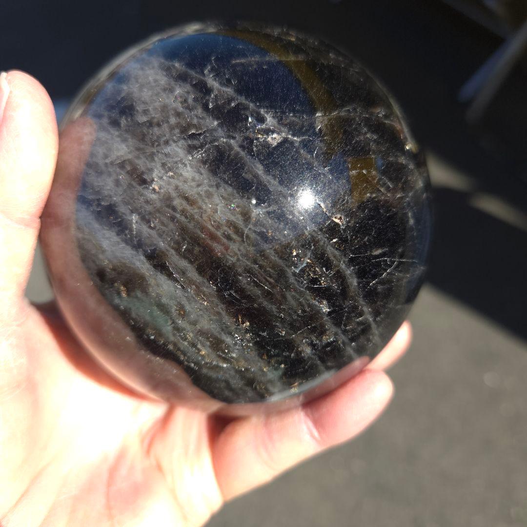 モリオン　スフィア　丸玉　台座付き