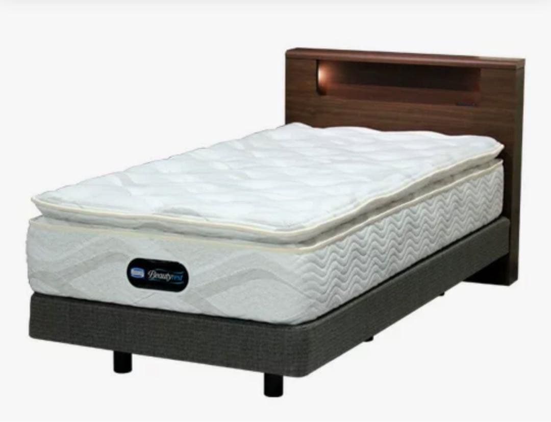 新品　未使用品　シモンズ　ウォールナット　ヘッドボード　高級　モダン　シングル