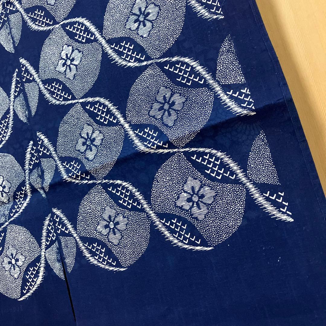 藍染 暖簾❣️本当に良い物をお探しの方❣️藍染工芸士『鈴木松男』作❣️長板藍染 ⑩-1