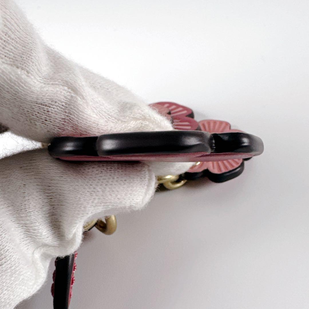 【希少 美品】 COACH コーチ チャーム キーホルダー ティーローズミックス