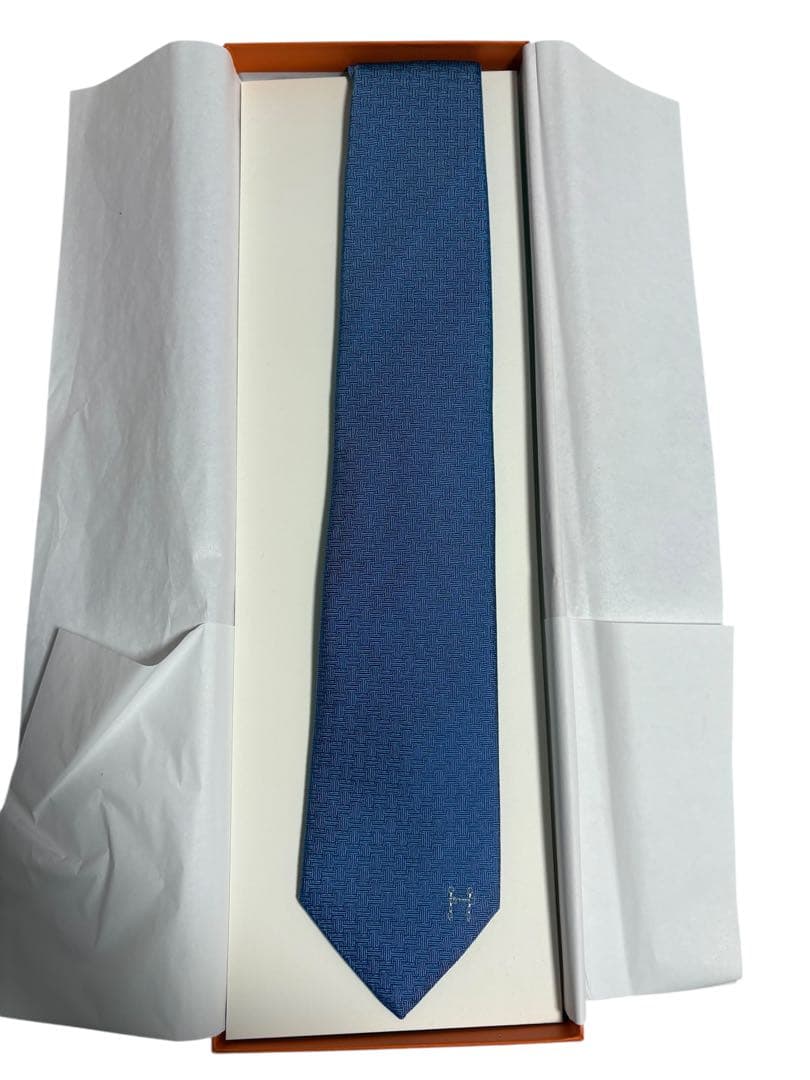 【新品】HERMES エルメス ネクタイ シルクツイルタイ タグ付き 箱付き