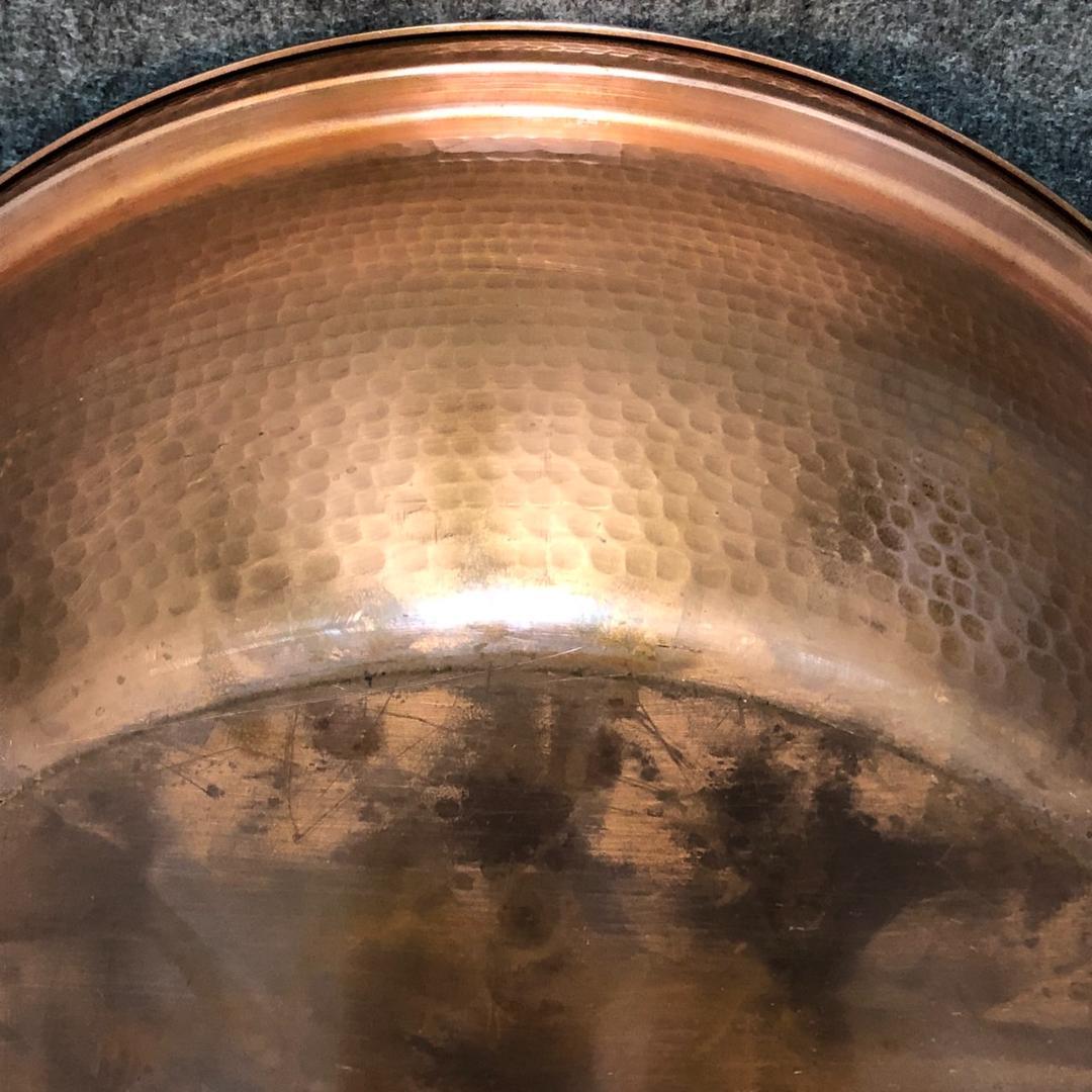 胴　54㎝大型鍋　打出料理鍋　錫引き