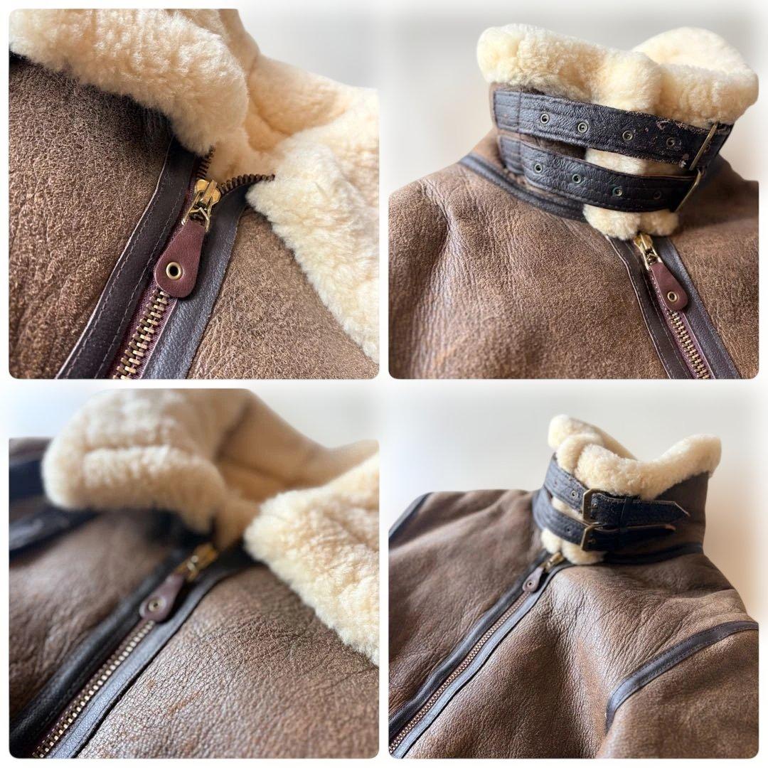 AVREX/B03/38サイズ/AC-17755/ブラウン/ボア/ムートン