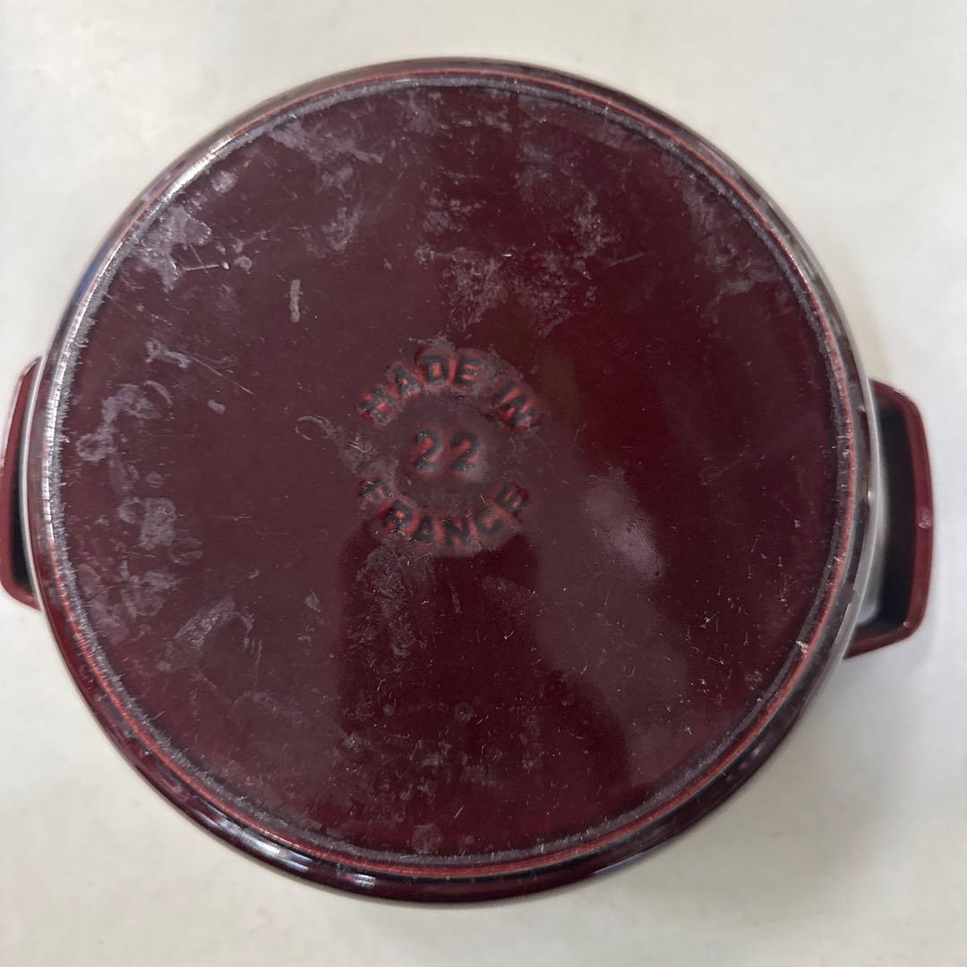 STAUB LA COCOTTE 赤 鍋 22cm