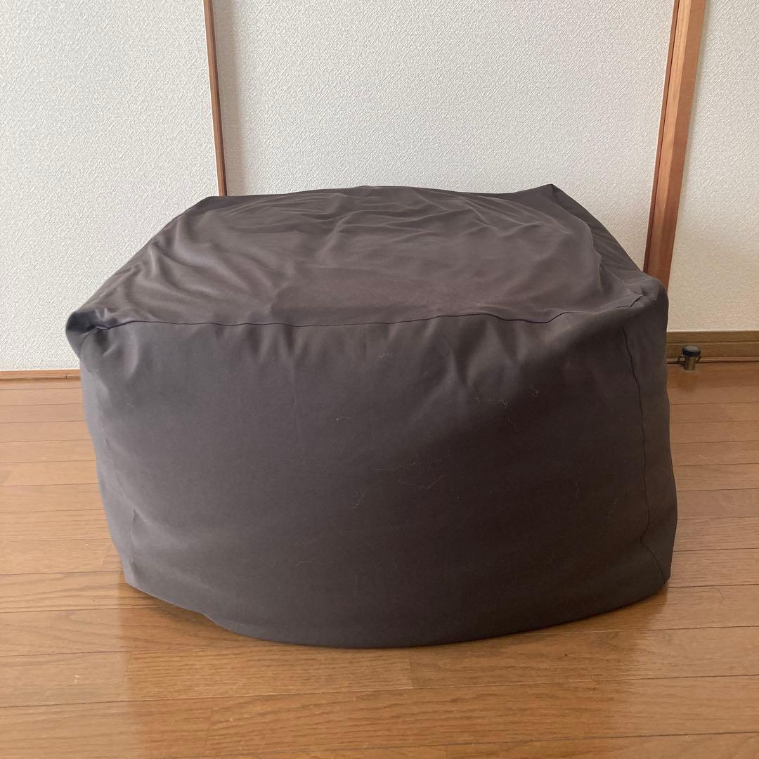 体にフィットするソファ 本体+カバー ブラウン65×65×43cm